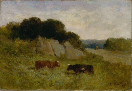 Untitled (landscape with two cows), 1898.