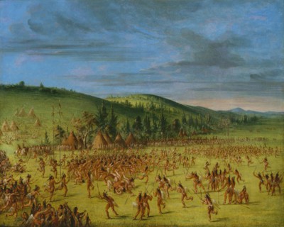 Ball-play of the Choctaw--Ball Up, 1846-1850.