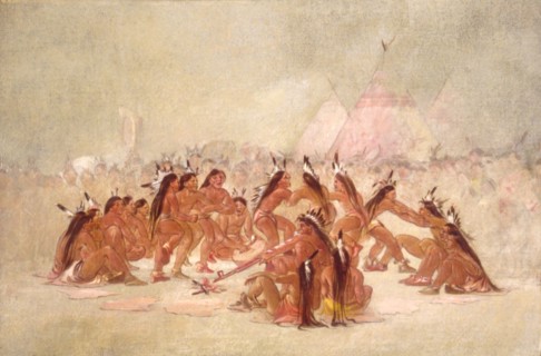 Pipe Dance, Assiniboine, 1835-1837.