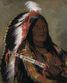 Táh-téck-a-da-háir, Steep Wind, a Brave of the Bad Arrow Points Band, 1832.
