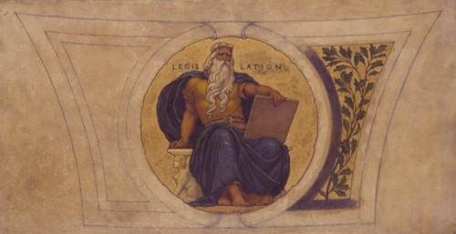 Study for Mosaic, Wisconsin State Capital, "Legislation", ca. 1913.