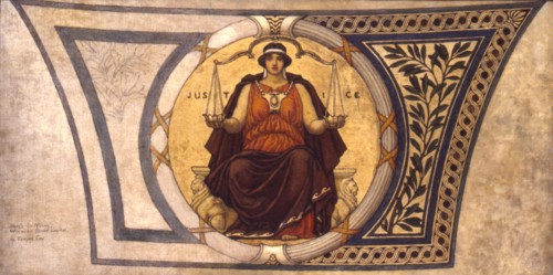 Study for Mosaic, Wisconsin State Capital, "Justice", ca. 1913.