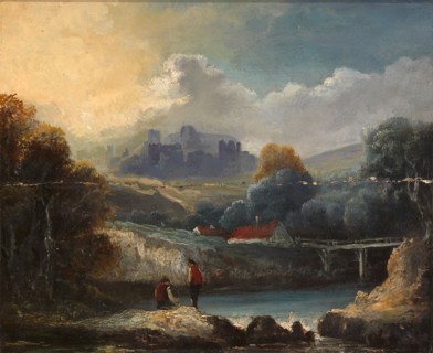 Landscape, late 18th century. Formerley attributed to Thomas Gainsborough (1727-1788).