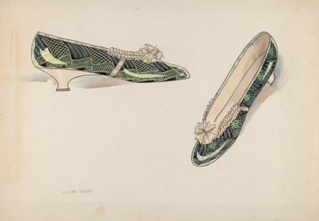 Woman's Slippers, c. 1936.