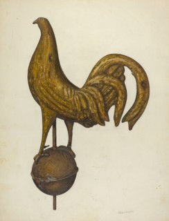 Weather Vane - Cock, c. 1940.