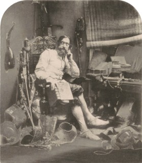 Don Quixote in his Study, 1855, printed 1857.