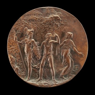 Minerva, Hercules, and Vice [reverse], c. 1571.