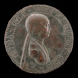 Elisabetta Gonzaga, died 1528, Duchess of Urbino, Wife of Guidobaldo I 1489 [obverse], probably after 1502.