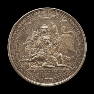 Ten-Headed Monster Preying on Two Nude Bodies [reverse], 1672.