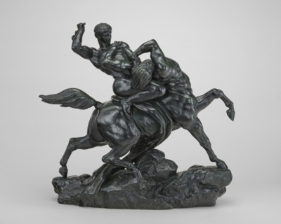 Lapith (Theseus) Fighting an Centaur (sketch), model c. 1846/1848, cast by 1873.