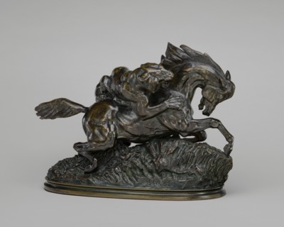 Horse Attacked by a Tiger, model 1837 or before, cast possibly after 1875.