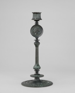 Candlestick, Greek Style with Antique Medallions, model n.d., cast c. 1865/1874.