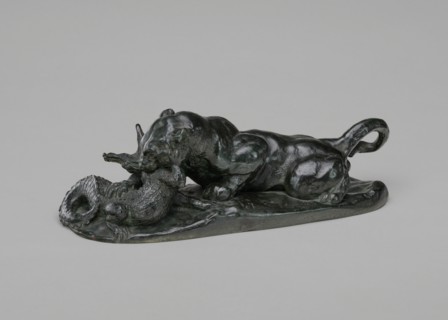 Jaguar Devouring a Crocodile, model n.d., cast c. 1862/1873.