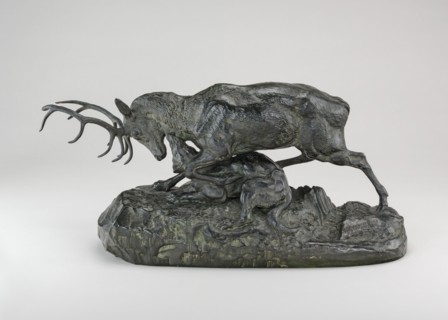 Wolf Seizing a Stag by the Throat, model 1843, cast by 1873.