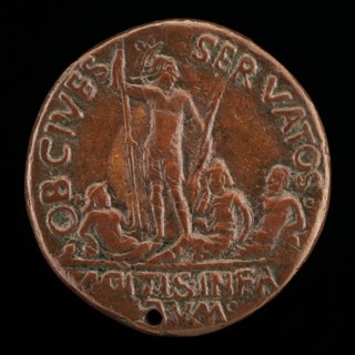 Figure in Antique Armor [reverse].