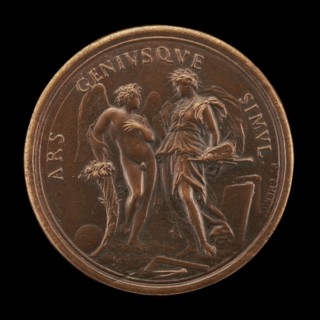 Genius Inspiring Art [reverse], c. 1675.