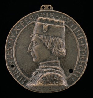 Ercole I d'Este, 1431-1505, Duke of Ferrara, Modena, and Reggio 1471 [obverse], 1472.