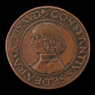 Costanzo Sforza, 1447-1483, Lord of Pesaro 1473 [obverse], probably 1456/1466.