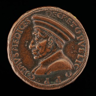 Cosimo de' Medici, 1389-1464, Pater Patriae [obverse], c. 1464/1470.