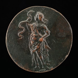 Wisdom Gazing at a Serpent [reverse], c. 1500.
