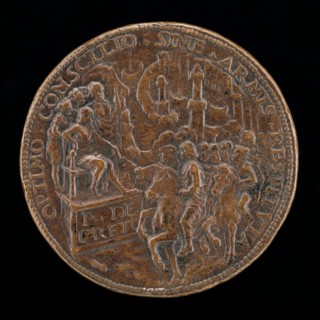 The Doge of Genoa [reverse], c. 1488. Paolo Fregoso was Doge of Genoa 1483-1488 (third reign).