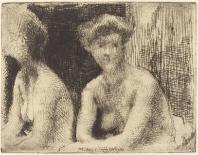 Nude Woman by a Looking Glass (Femme Nue Auprès d'une Glace), 1889.