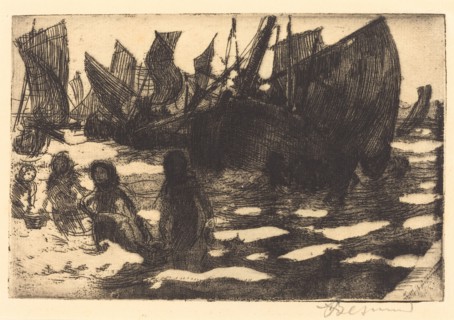 Small Fishing Boats of Berck (Petites Pêcheuses de Berck), 1897.