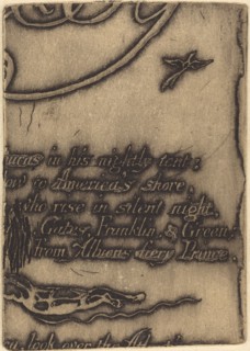 Restrike from fragment of cancelled plate for "A Prophecy", 1793.