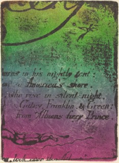 Restrike from fragment of cancelled plate for "A Prophecy", 1793.