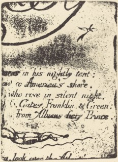 Restrike from fragment of cancelled plate for "A Prophecy", 1793.