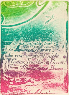 Restrike from fragment of cancelled plate for "A Prophecy", 1793.