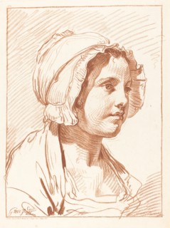 Head of a Young Woman Wearing a Cap, before 1764.