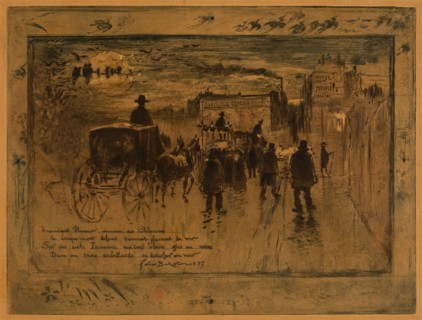 Convoi Funèbre au Boulevard de Clichy (Funeral Procession on the Boulevard de Clichy), 1887.