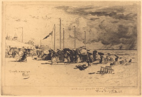 Un Grain à Trouville (Squall at Trouville), 1874/1875.