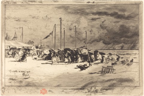 Un Grain à Trouville (Squall at Trouville), 1874/1875.