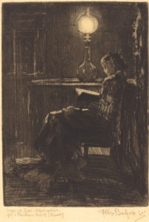 Liseuse à la Lampe (Woman Reading by Lamplight), 1879.