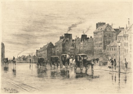 Une Matinée d'Hiver au Quai de l'Hôtel-Dieu (Winter Morning on the Quai de l'Hôtel-Dieu), 1876.