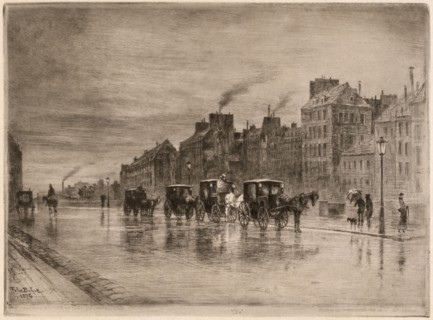 Une Matinée d'Hiver au Quai de l'Hôtel-Dieu (Winter Morning on the Quai de l'Hôtel-Dieu), 1876.