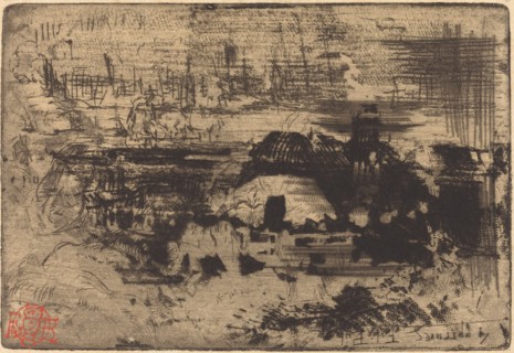 Chaumières anglaises (English Cottages), c. 1879.