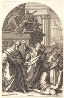 Sapphira Punished by Death, 1608/1611.