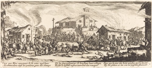 Plundering and Burning a Village, c. 1633.