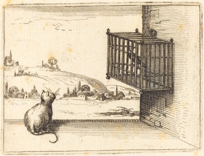 Cat Watching Caged Bird, 1628.