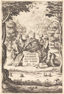 Frontispiece for the Sacred Cosmologia (Title with Astrologers).
