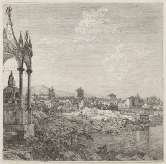 View of a Town with a Bishop's Tomb, c. 1735/1746.