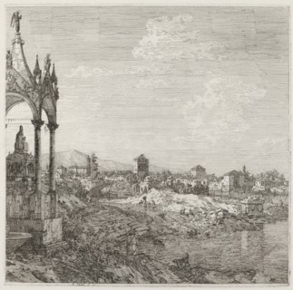 View of a Town with a Bishop's Tomb, c. 1735/1746.