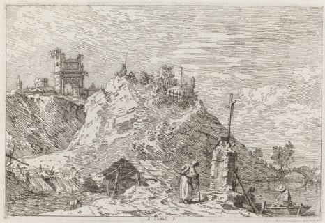 Landscape with the Pilgrim at Prayer [upper left], c. 1735/1746.