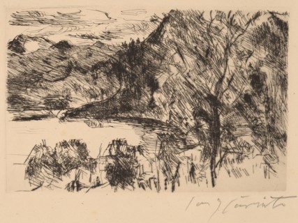 Walchensee mit Jochberg (Walchensee with Jochberg), 1923.