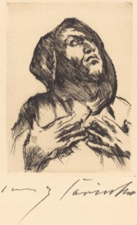 Mönch mit Erhobenem Blick (Monk Gazing Upward), 1916.