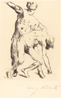 Odysseus und die Freier (Odysseus and the Suitor), 1914.