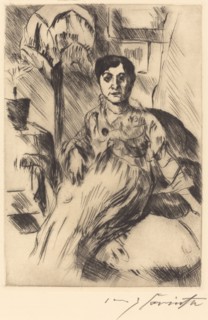 Interieur mit Frau (Interior with Woman), 1917.